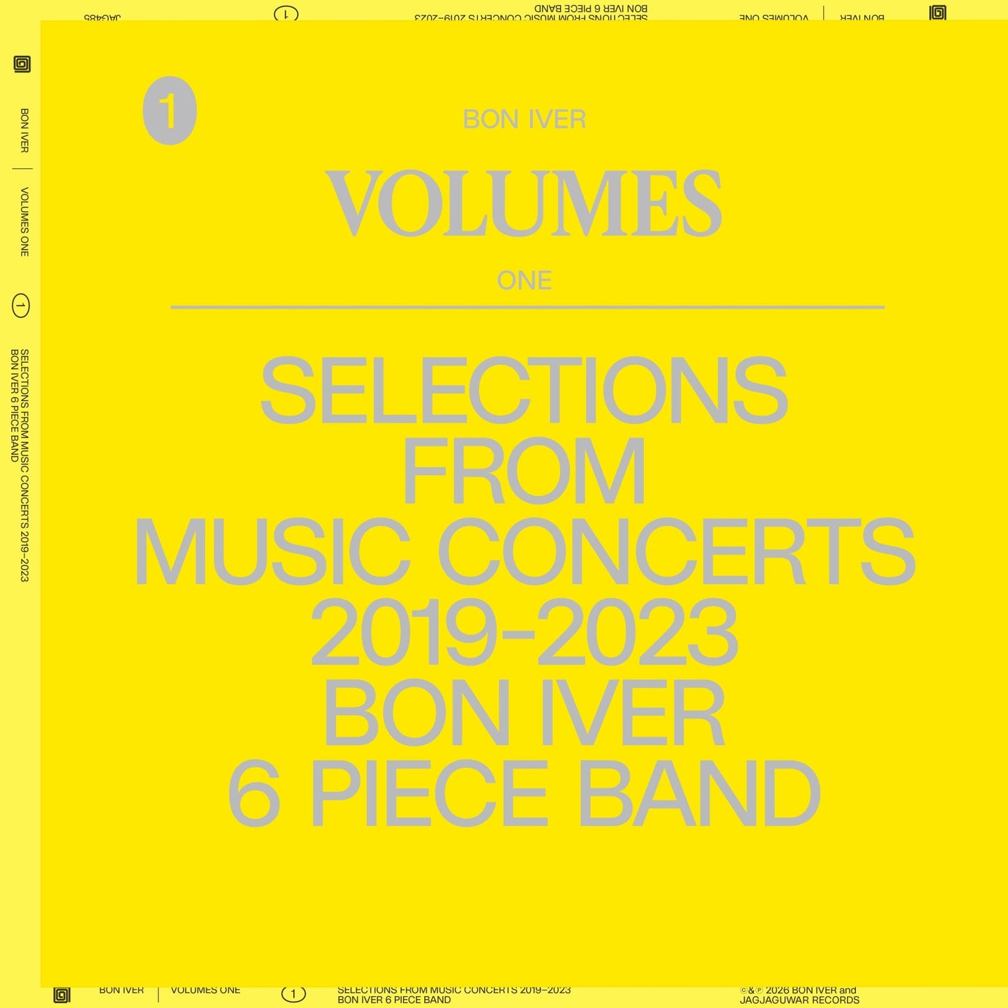 VOLUMES: ONE (SELECTIONS FROM MUSIC CONCERTS 2019 - 2023 BON IVER 6 PIECE BAND) - Secretly Store