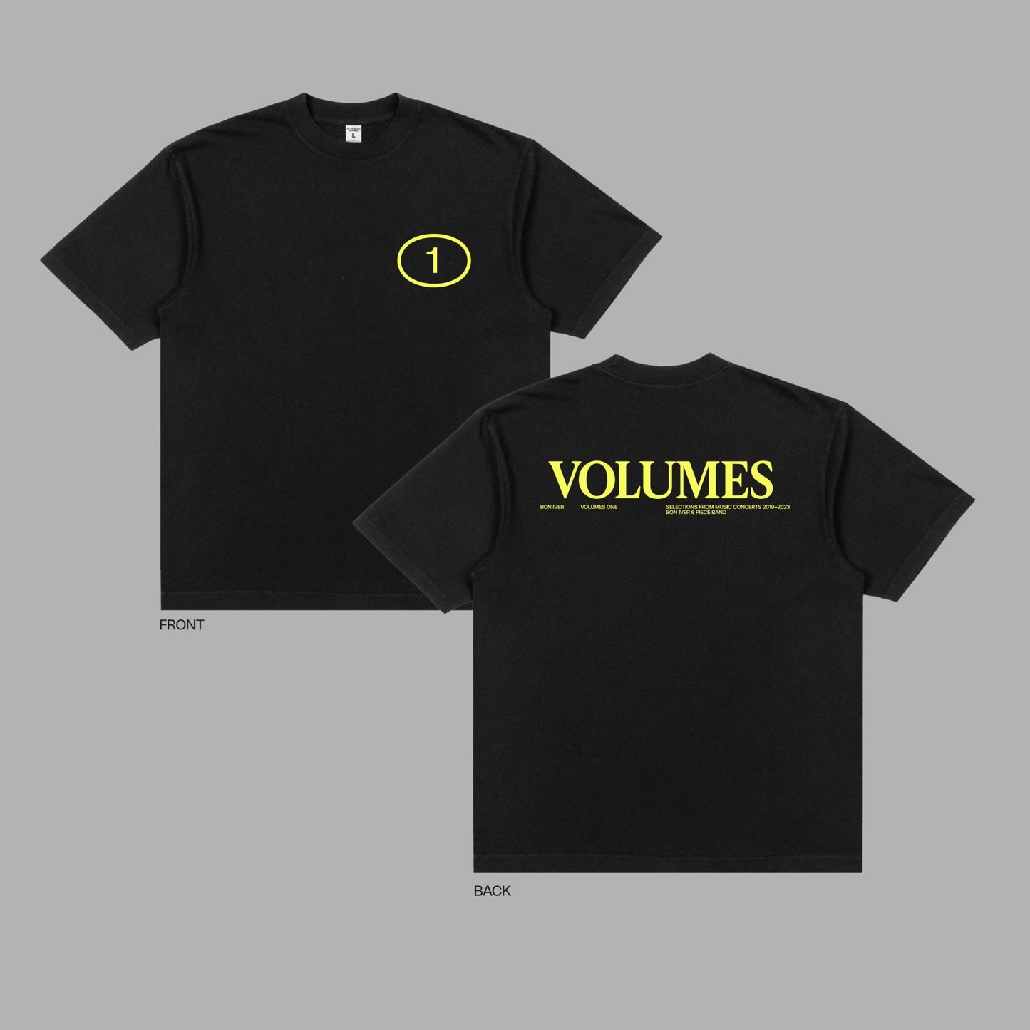 VOLUMES: ONE (SELECTIONS FROM MUSIC CONCERTS 2019 - 2023 BON IVER 6 PIECE BAND) Black Vinyl LP Fanpack - Secretly Store