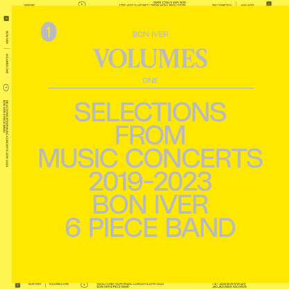 VOLUMES: ONE (SELECTIONS FROM MUSIC CONCERTS 2019-2023 BON IVER 6 PIECE BAND)