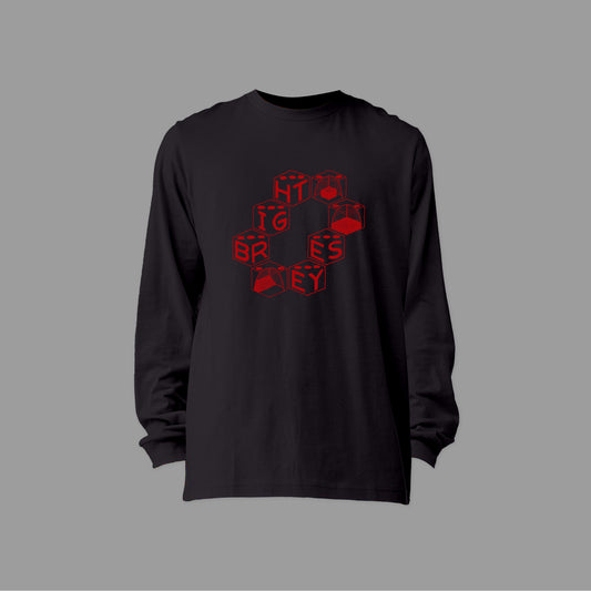 Five Dice, All Threes Long Sleeve T-Shirt