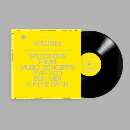 VOLUMES: ONE (SELECTIONS FROM MUSIC CONCERTS 2019-2023 BON IVER 6 PIECE BAND) Black Vinyl LP Fanpack