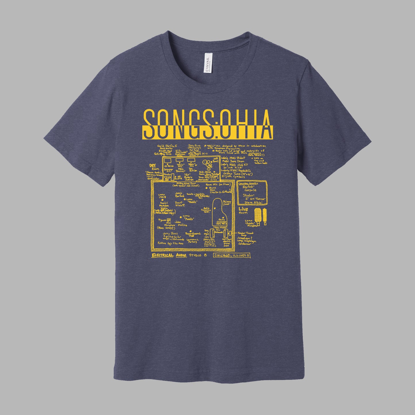 Songs: Ohia Studio Navy T-shirt (Static & Distance Exclusive)